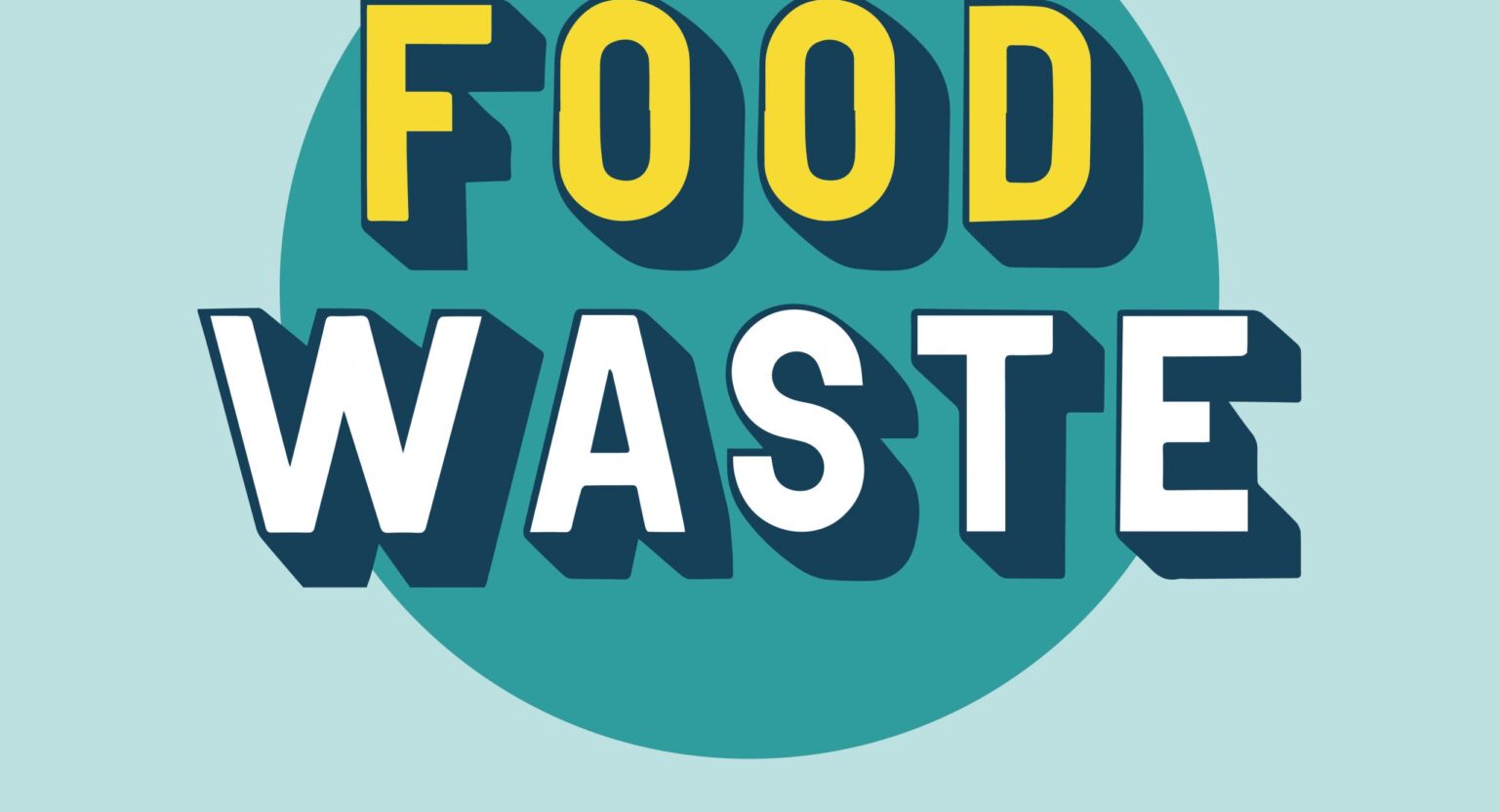 An image of a logo with "food waste" on.